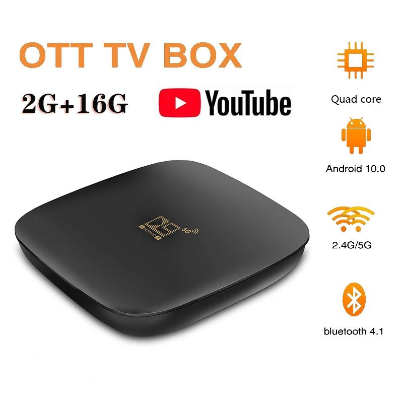 OTT D9 Ʈ TV ڽ, ȵ̵ 10, 2G + 16G Ʈ HD  ̵ ÷̾, 2.4G, 5GHz, , , Ʃ  ڽ